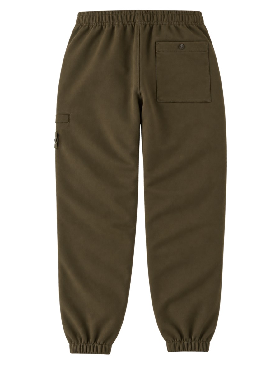 Pantalone Jogger In Flanella Di Lana Cardata
