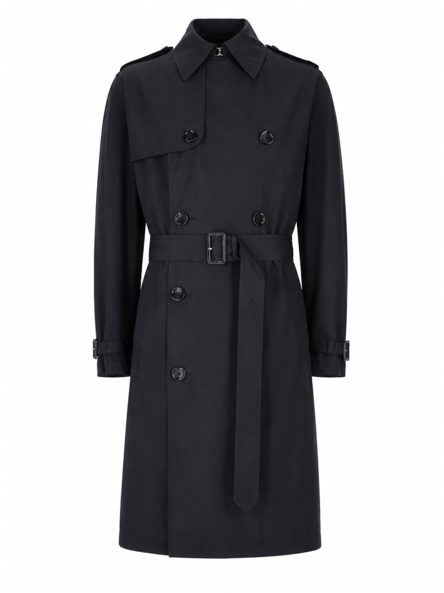 Trench Idrorepellente In Twill Di Cotone