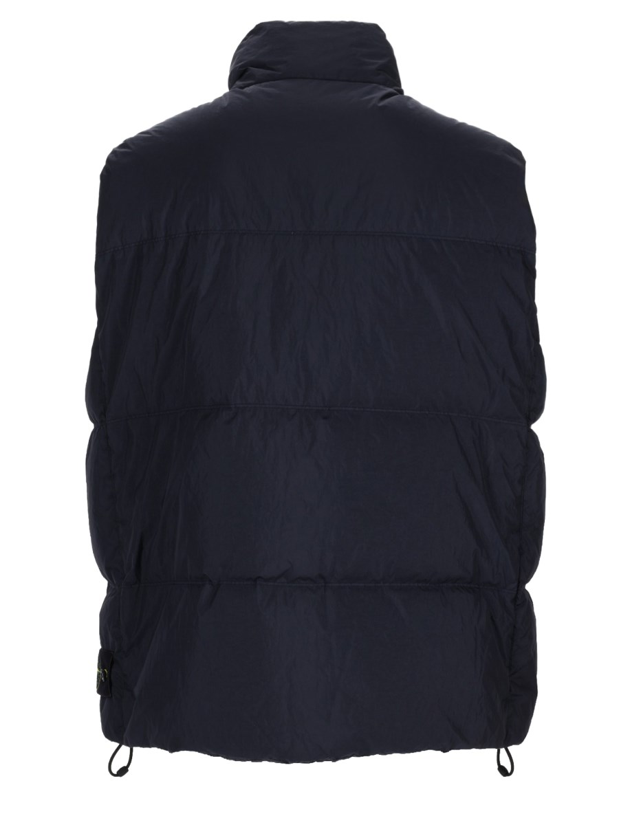 GILET IMBOTTITO IN PIUMA RESISTENTE AL VENTO CON ANTIGOCCIA