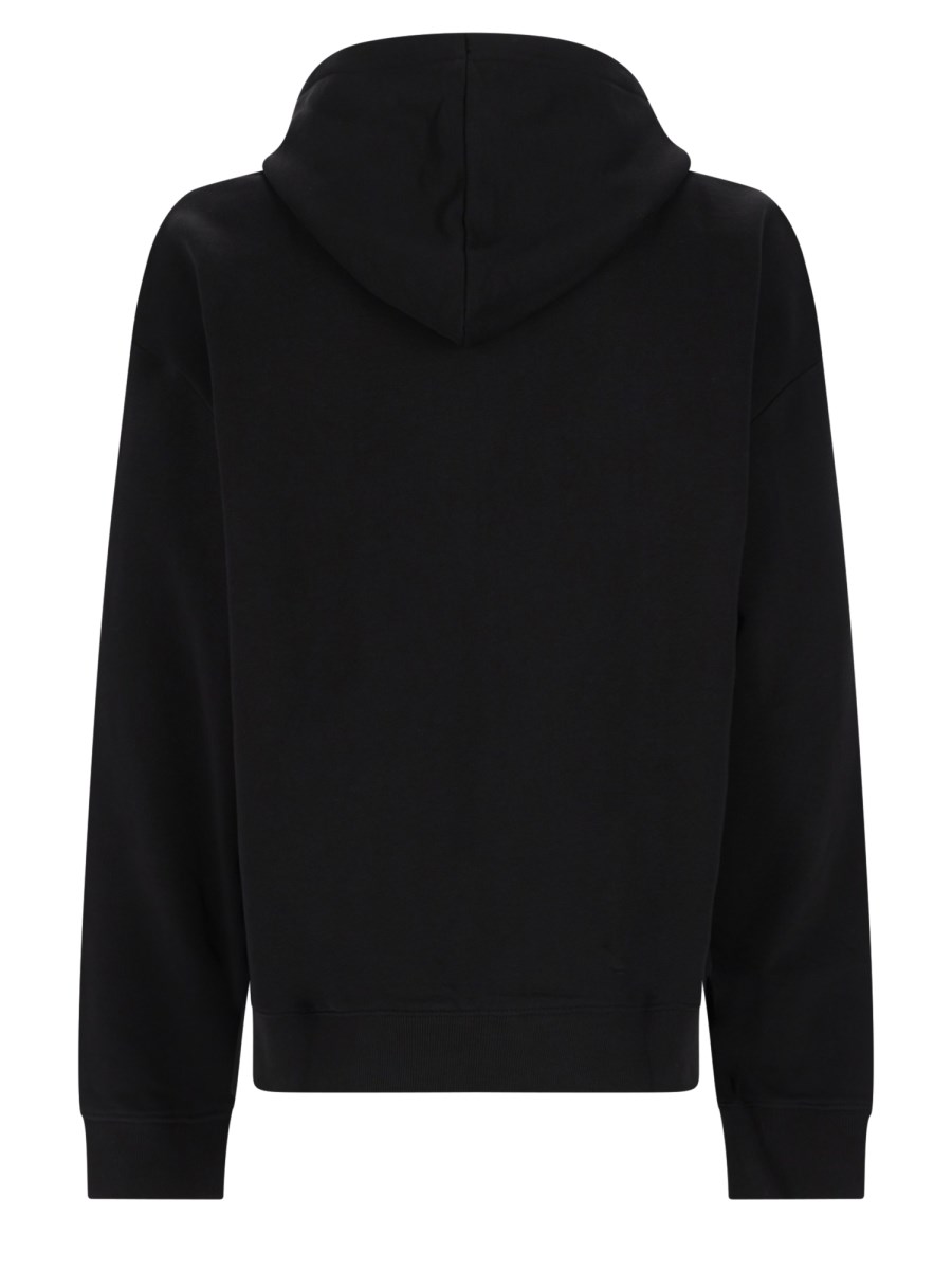 felpa con zip e logo