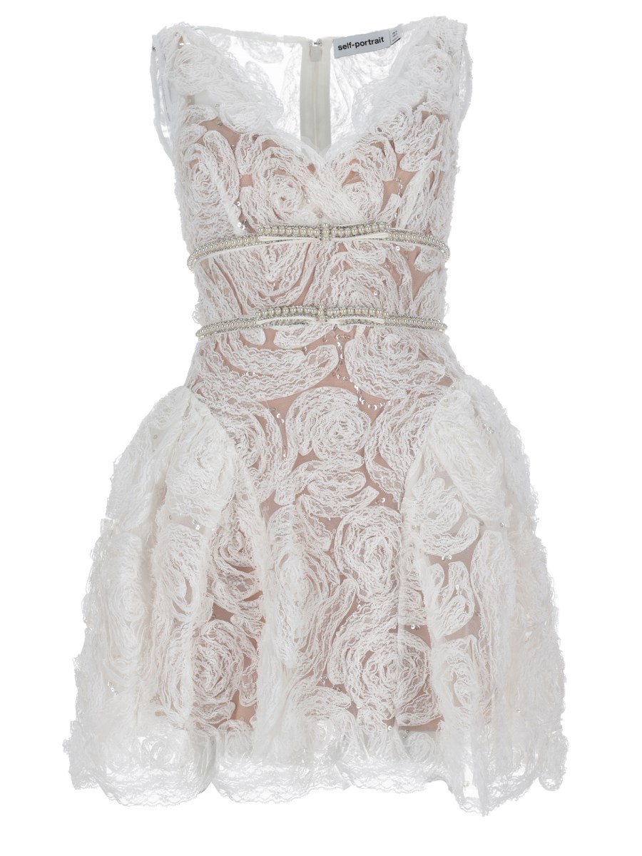 Mini Abito in Tulle e Pizzo