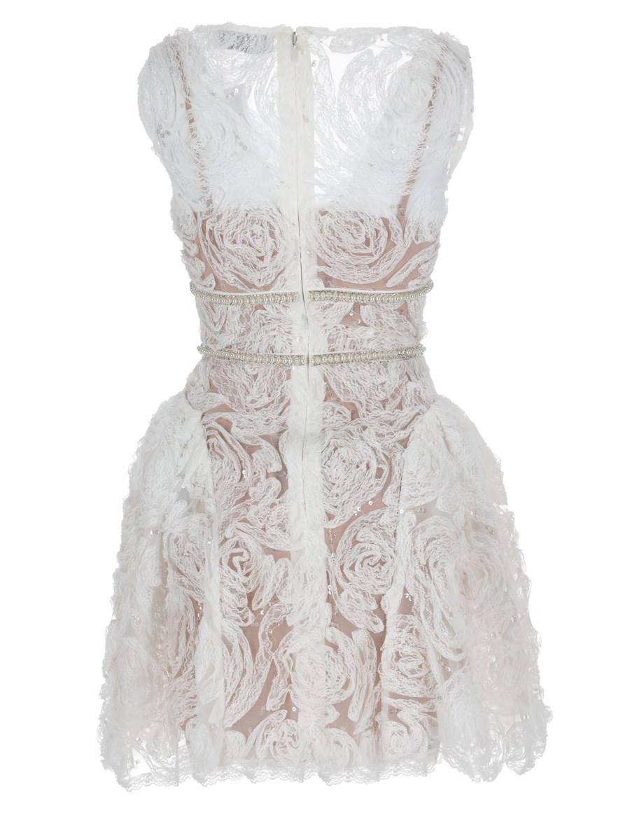 Mini Abito in Tulle e Pizzo