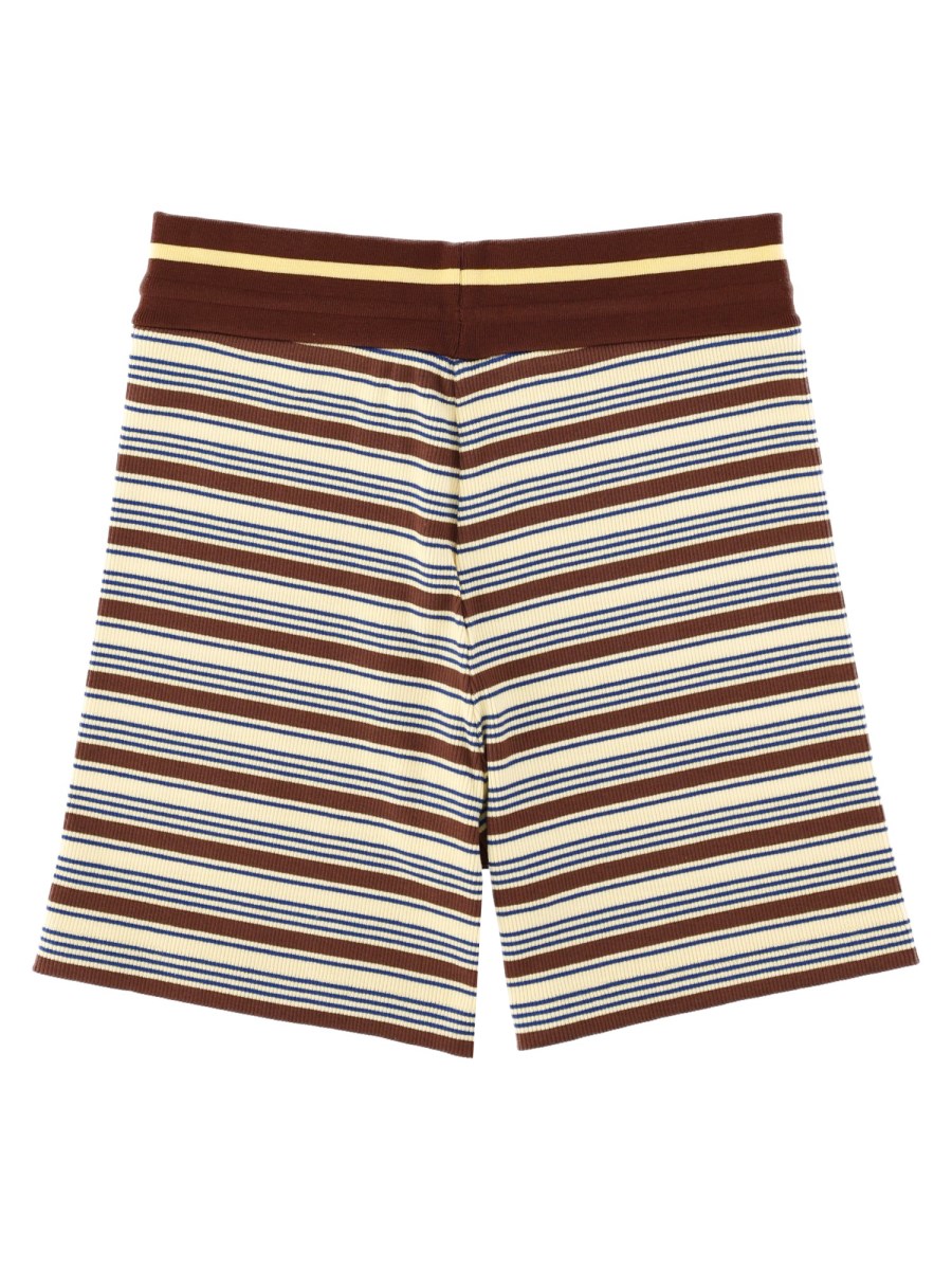 SHORTS IN MAGLIA DI COTONE A RIGHE 