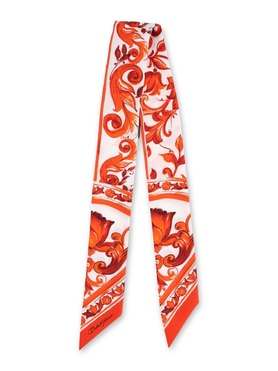 FOULARD IN TWILL DI SETA STAMPA MAIOLICA