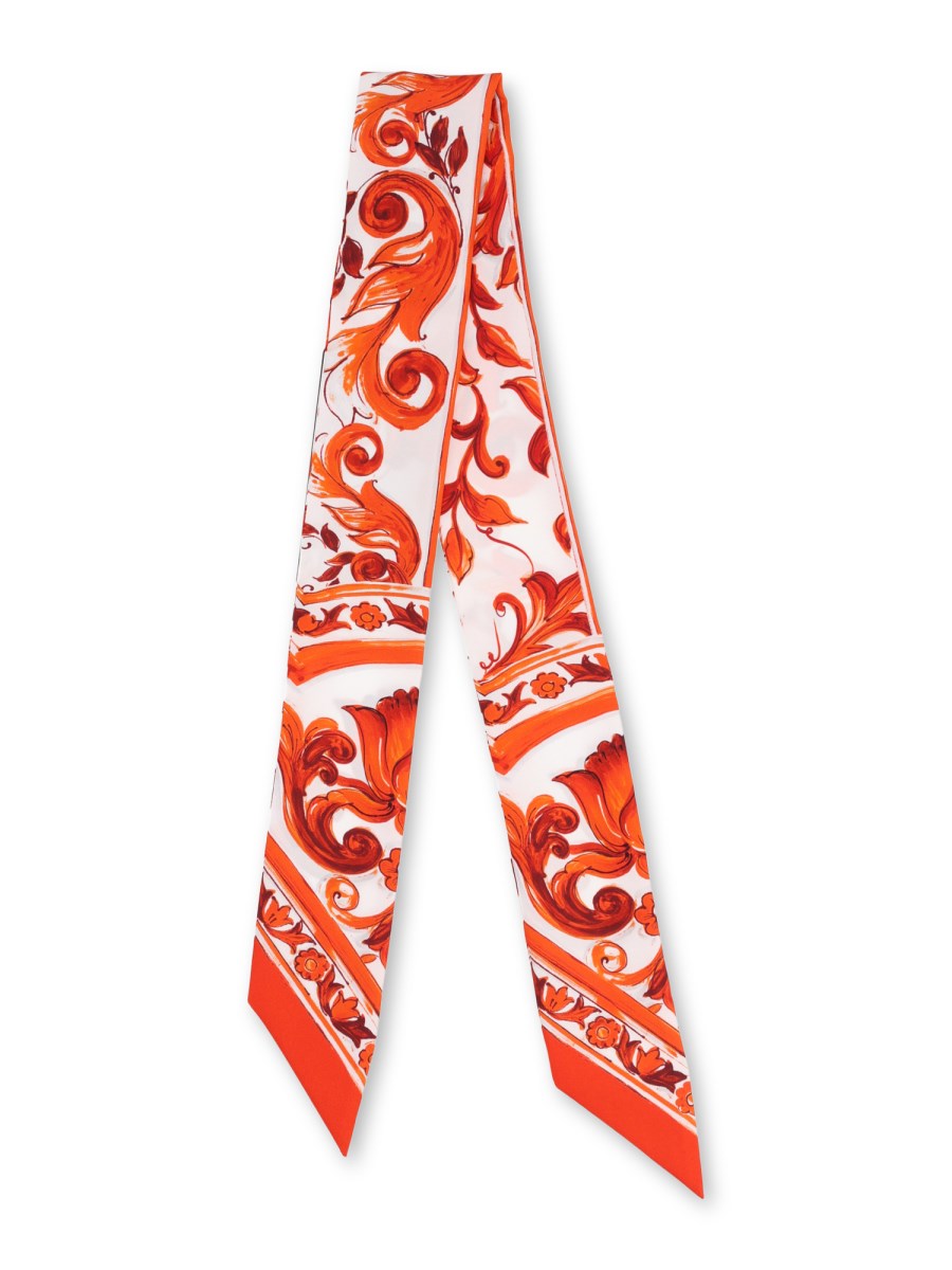 FOULARD IN TWILL DI SETA STAMPA MAIOLICA