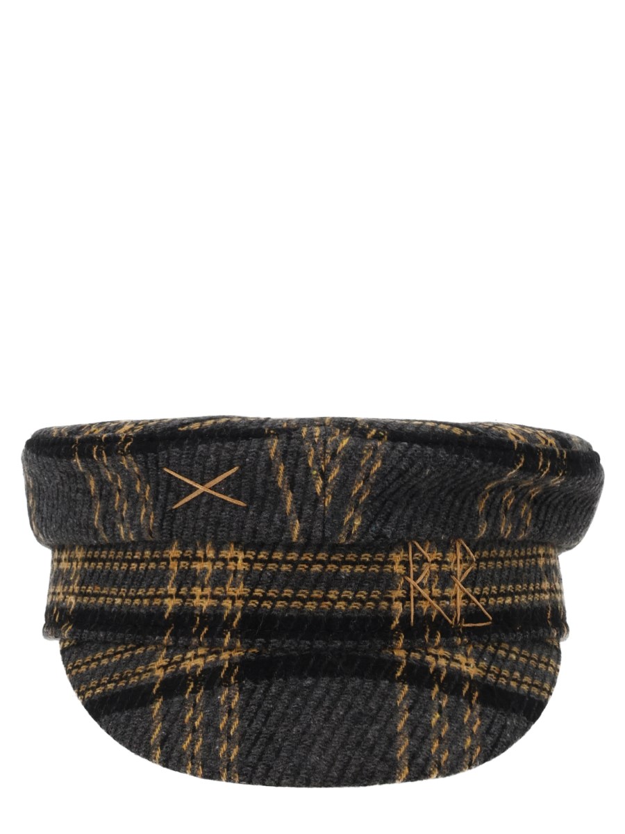 Cappello Baker Boy con Motivo Check
