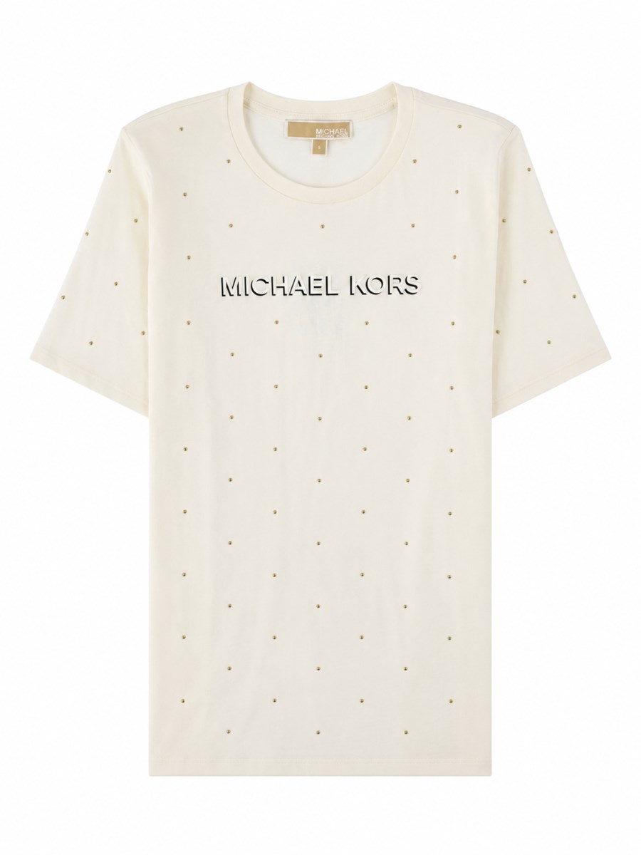 T-SHIRT CON LOGO E STRASS