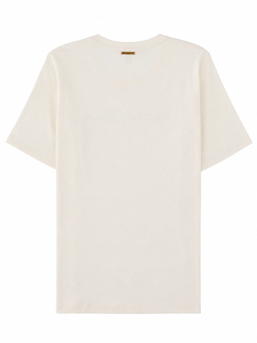 T-SHIRT CON LOGO E STRASS