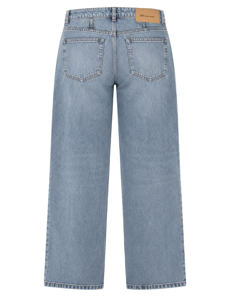 Jeans Baggy In Denim Di Cotone