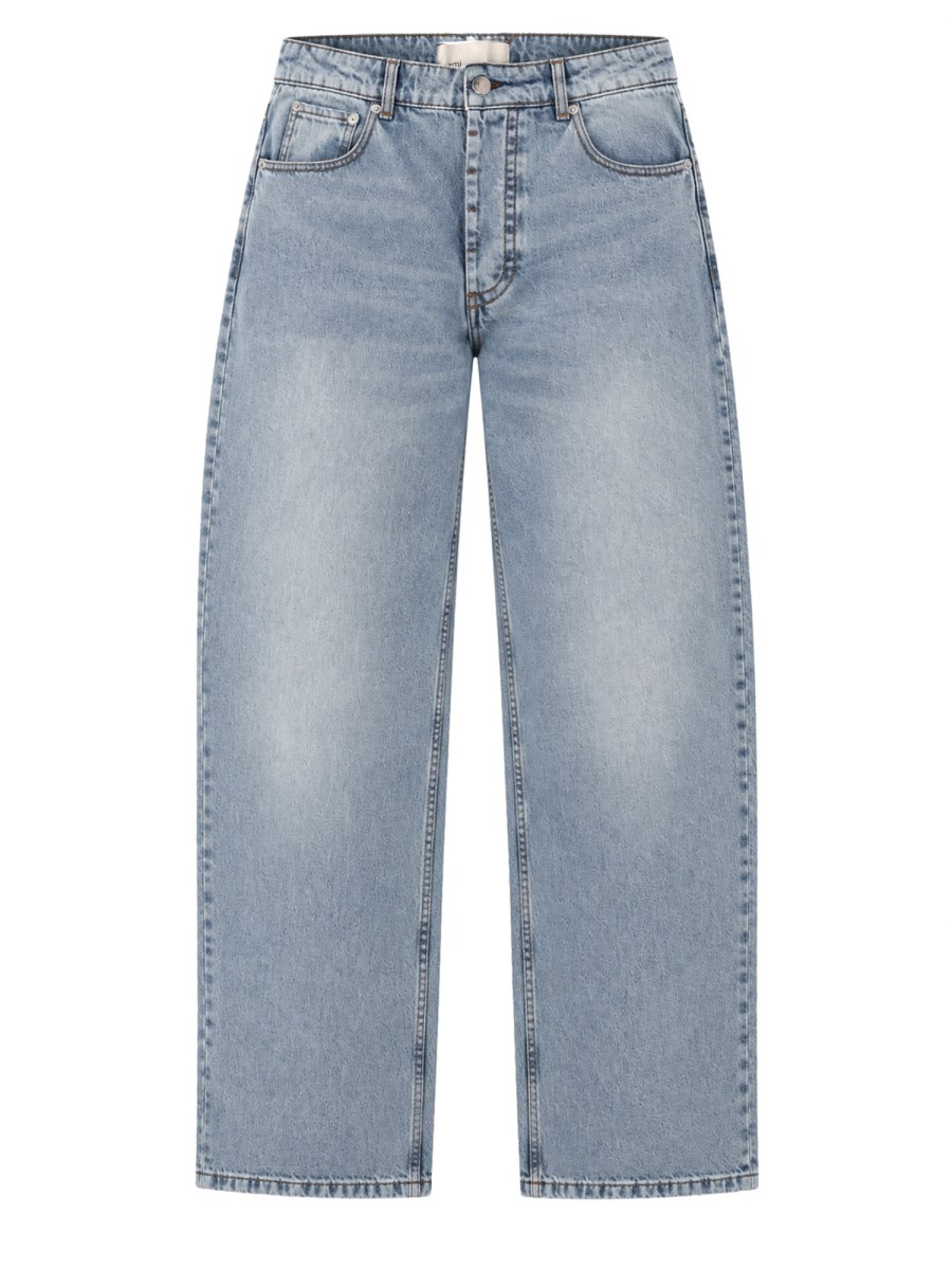 Jeans Baggy In Denim Di Cotone