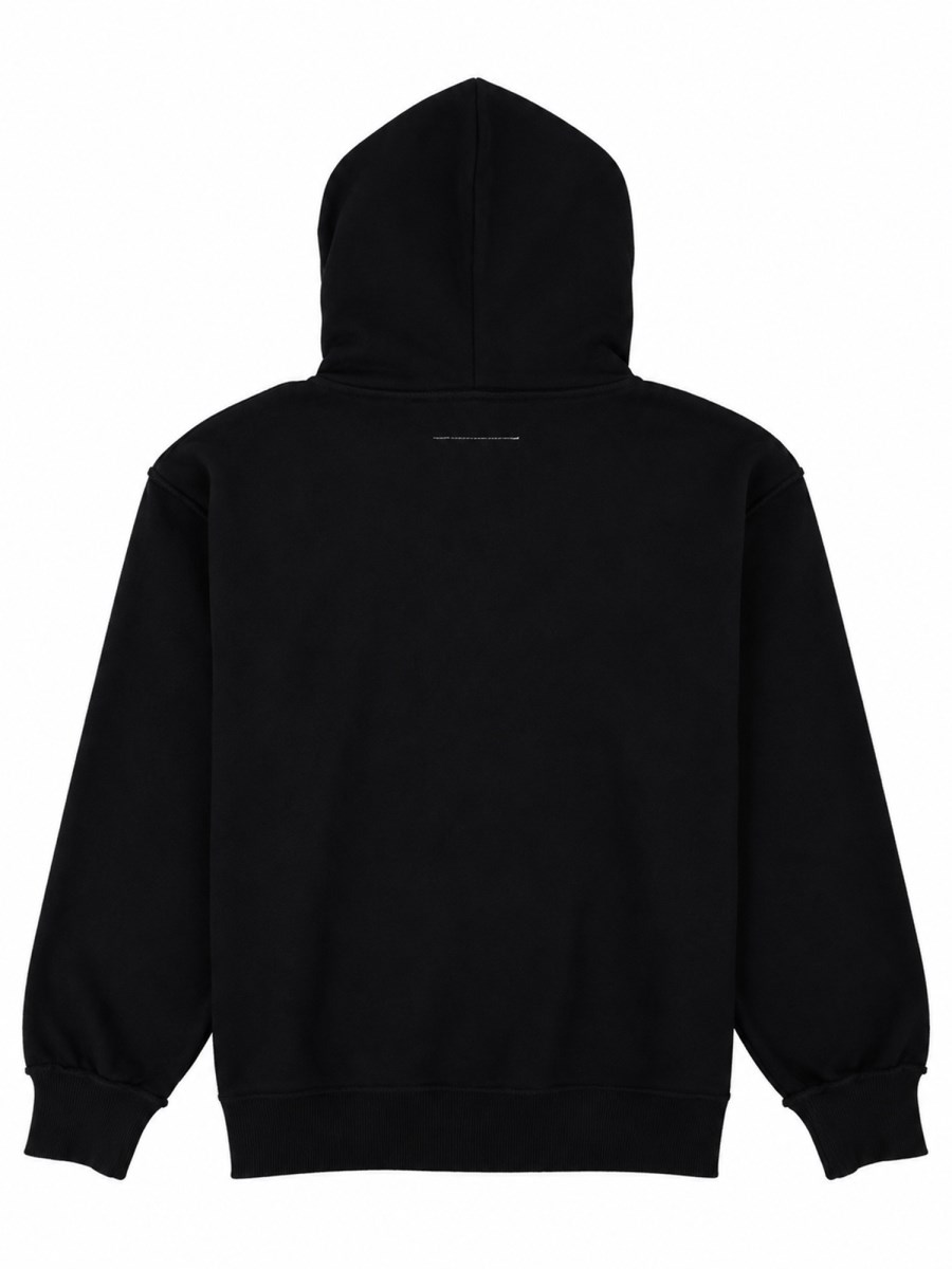 FELPA CON CAPPUCCIO E ZIP INTERA CON LOGO