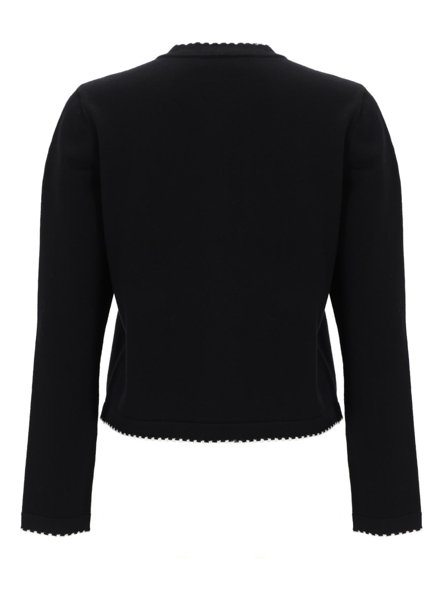 CARDIGAN KENDRA IN LANA CON BORDI SMERLATI