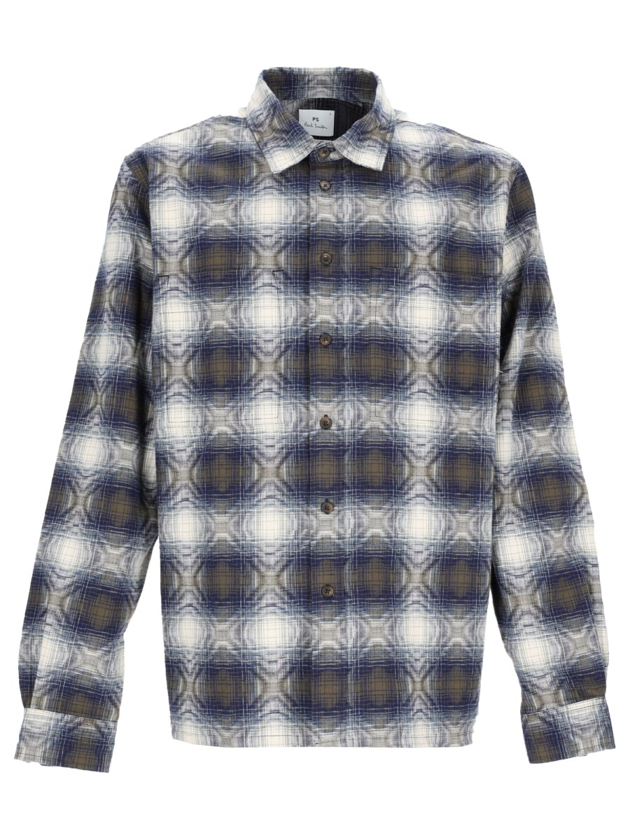 Overshirt in Jacquard di Cotone