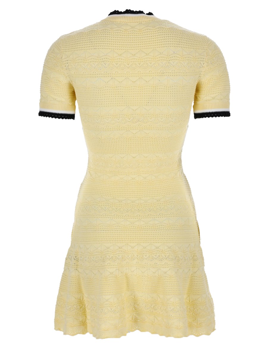 Mini Abito in Maglia Traforata