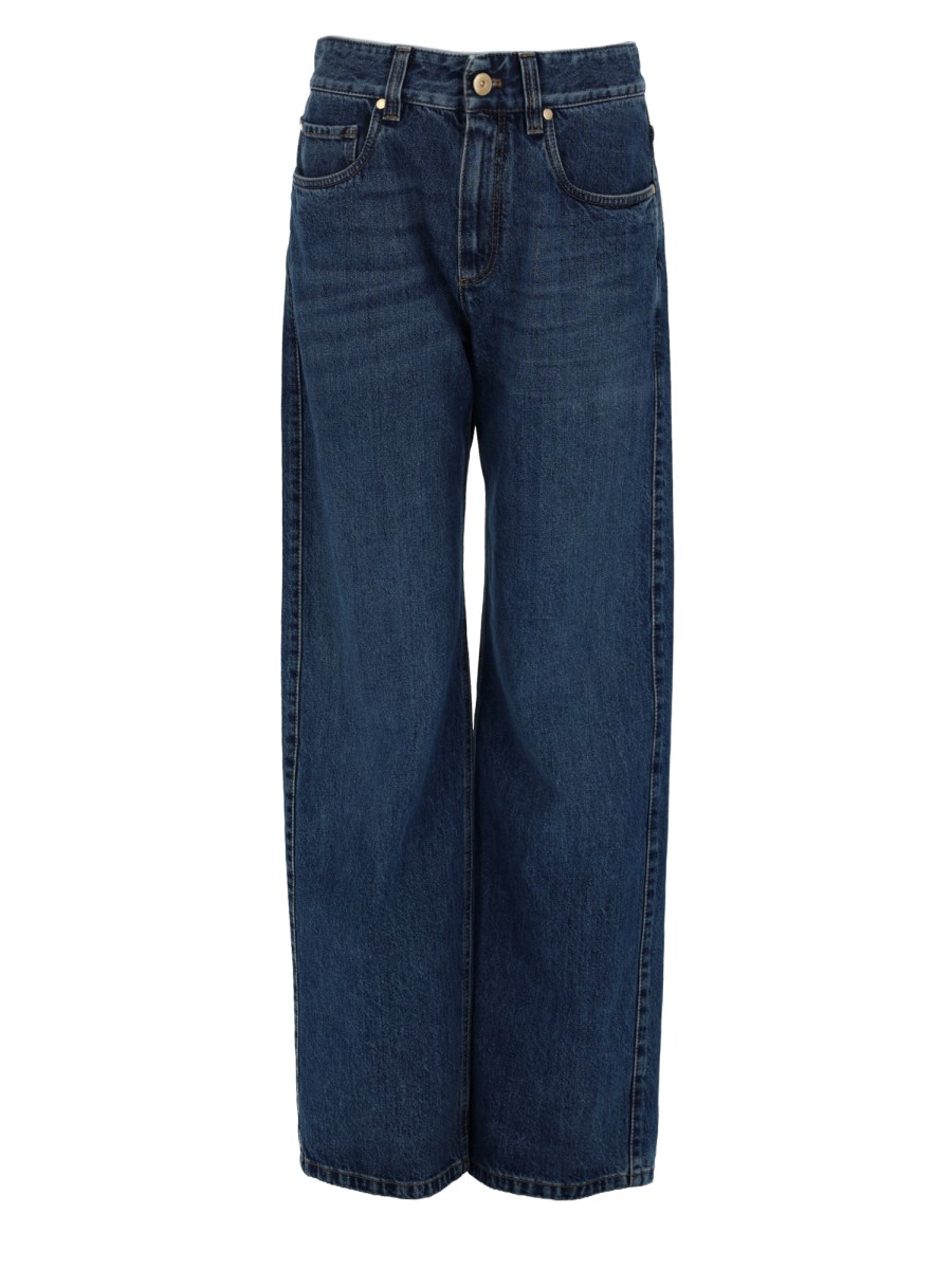 PANTALONE CONTEMPORARY LOOSE IN DENIM AUTHENTIC CON MONILE