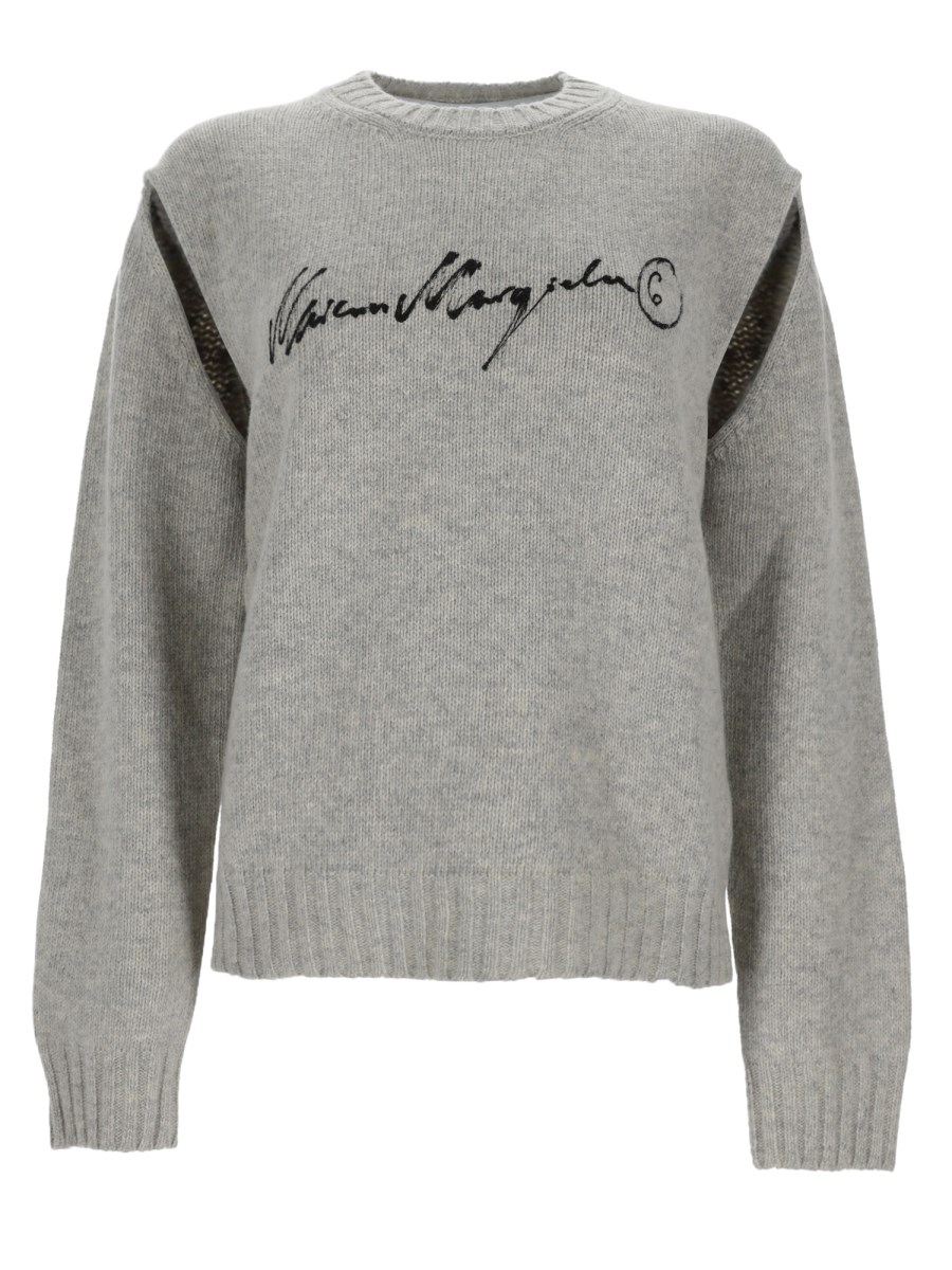 maglia in lana con logo