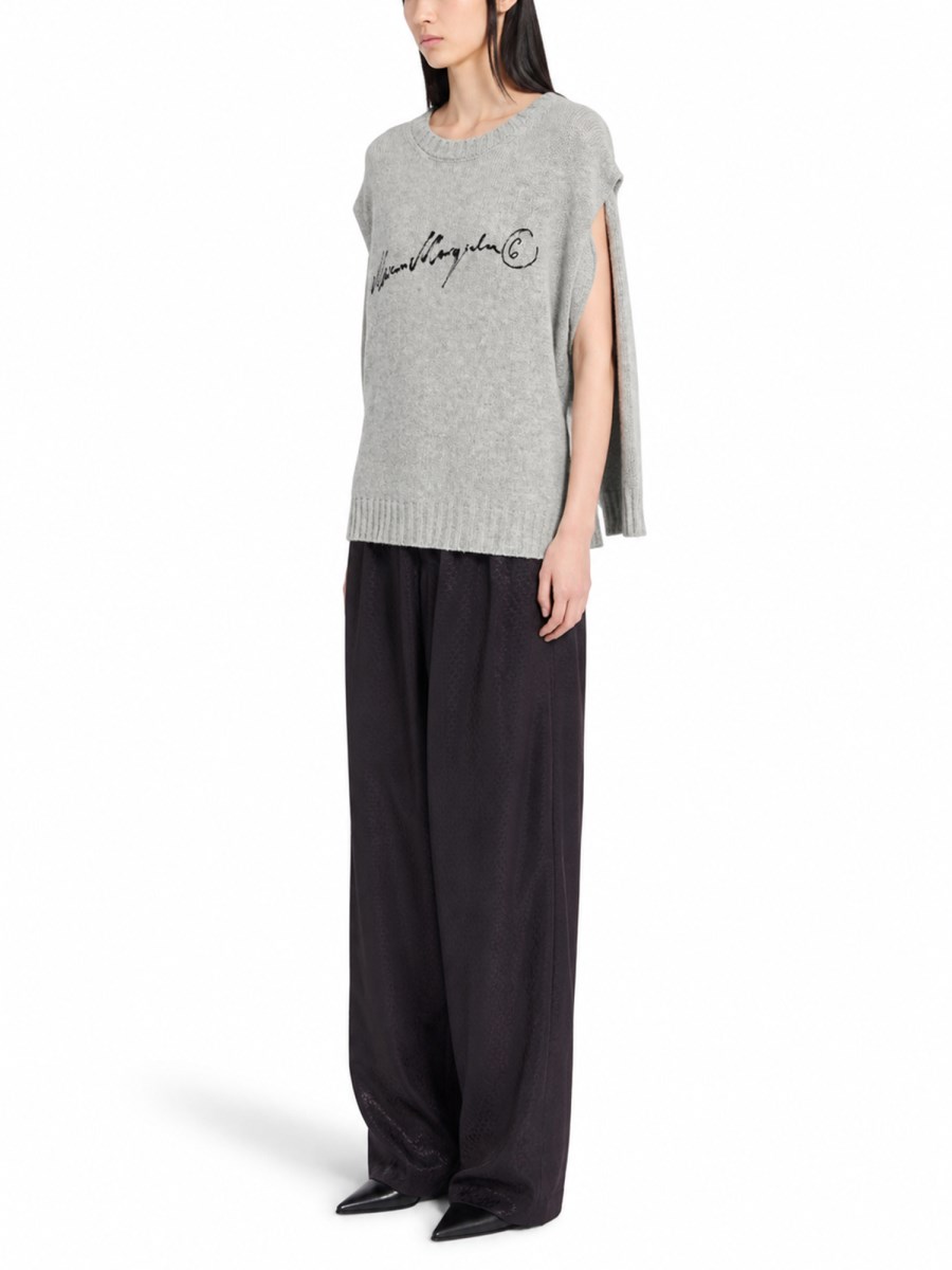 maglia in lana con logo