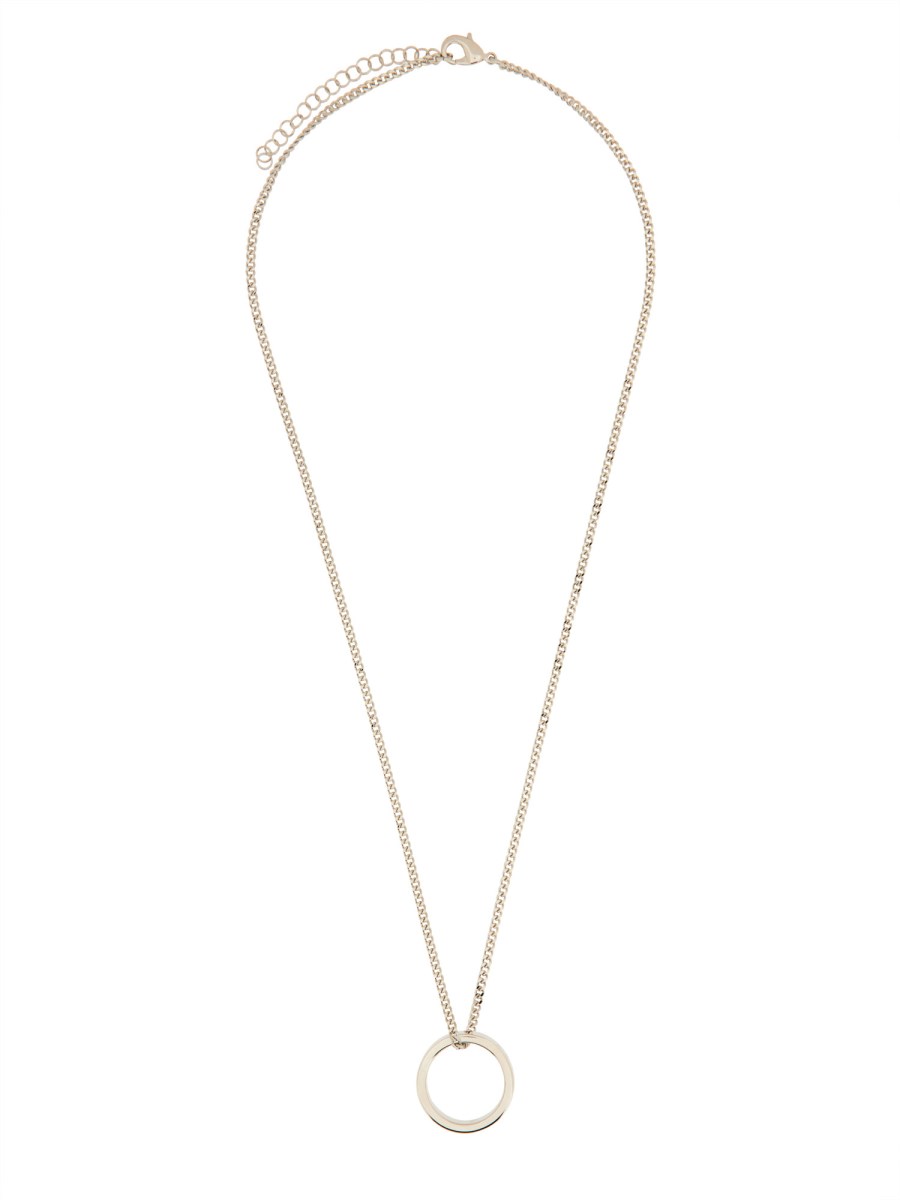 COLLANA CON ANELLO MINIMAL LOGO