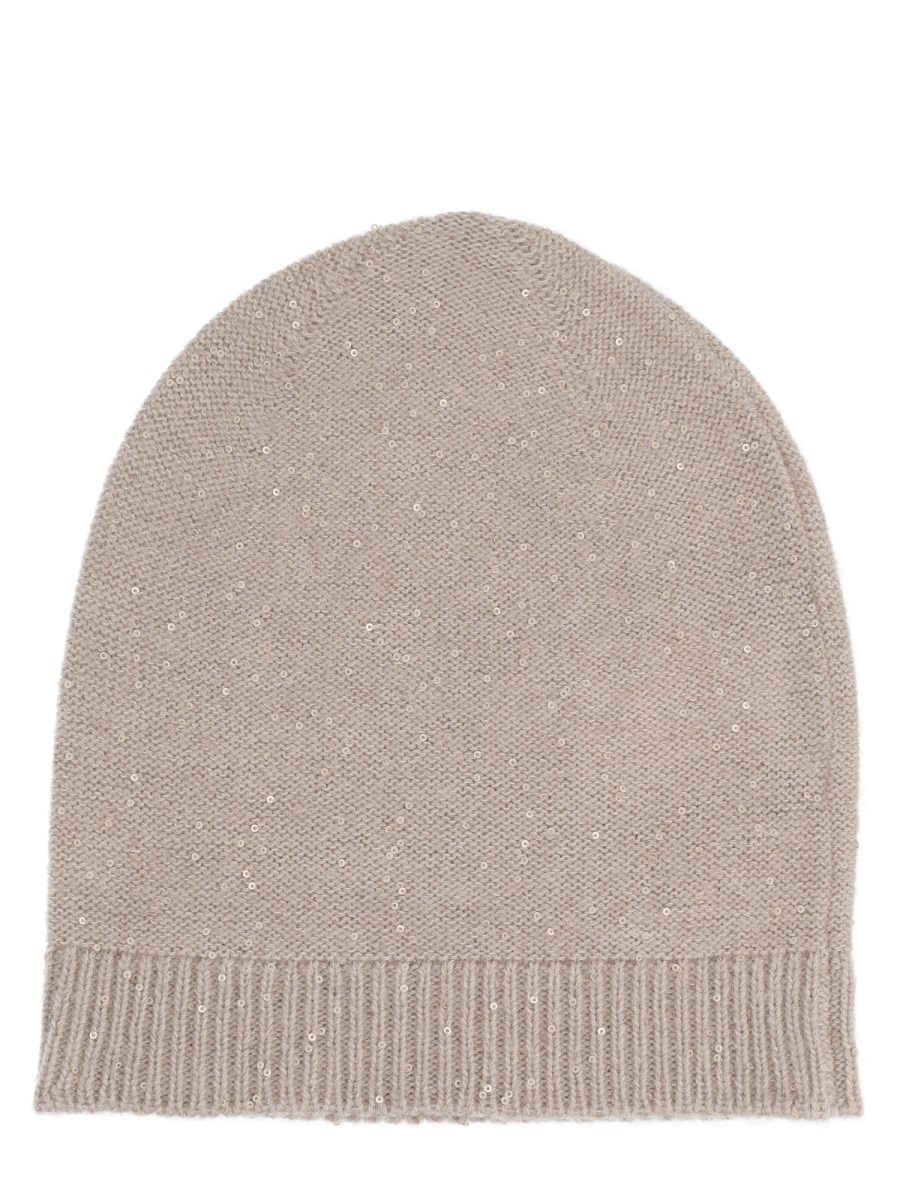berretto in lana, seta e cashmere