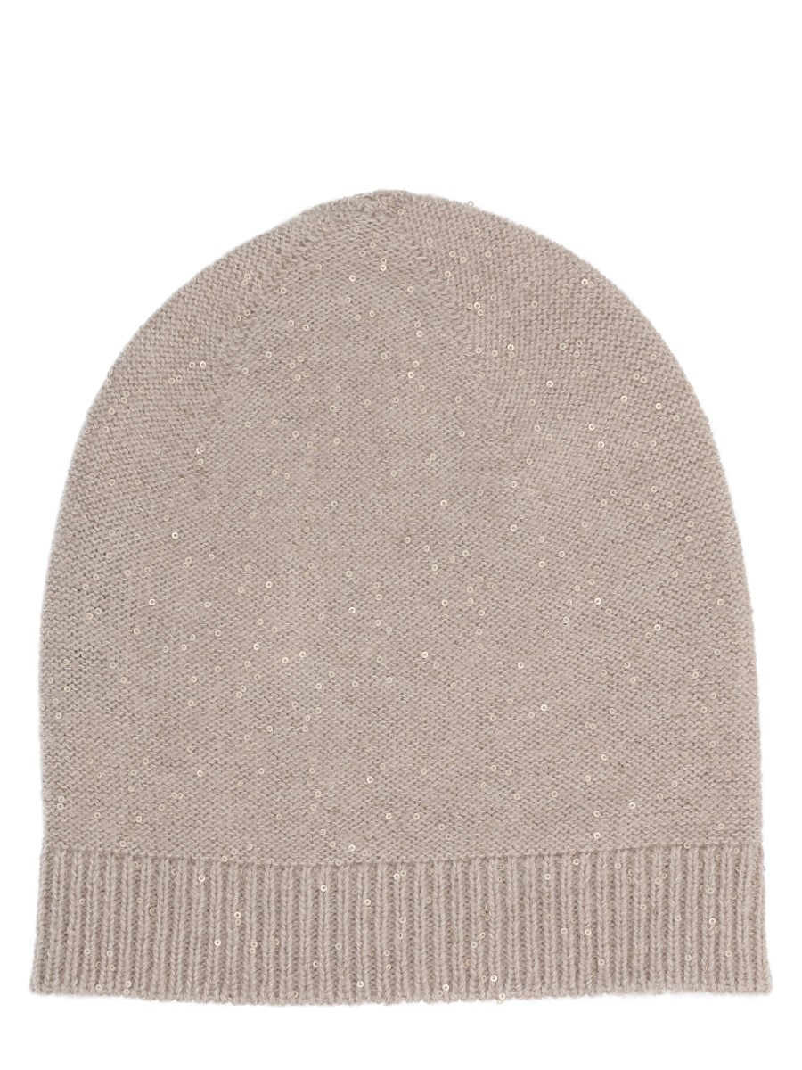 berretto in lana, seta e cashmere