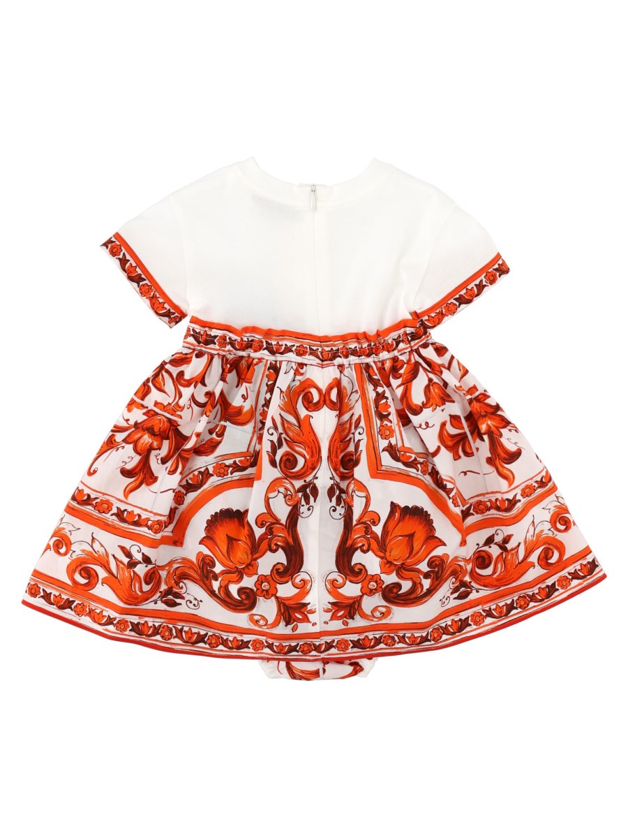 Abito con culotte con stampa maiolica