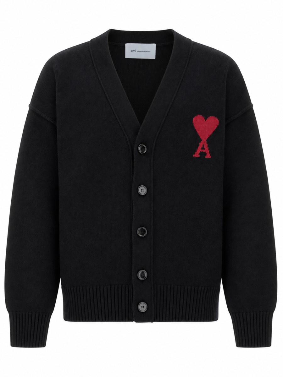 CARDIGAN CON LOGO A INTARSIO