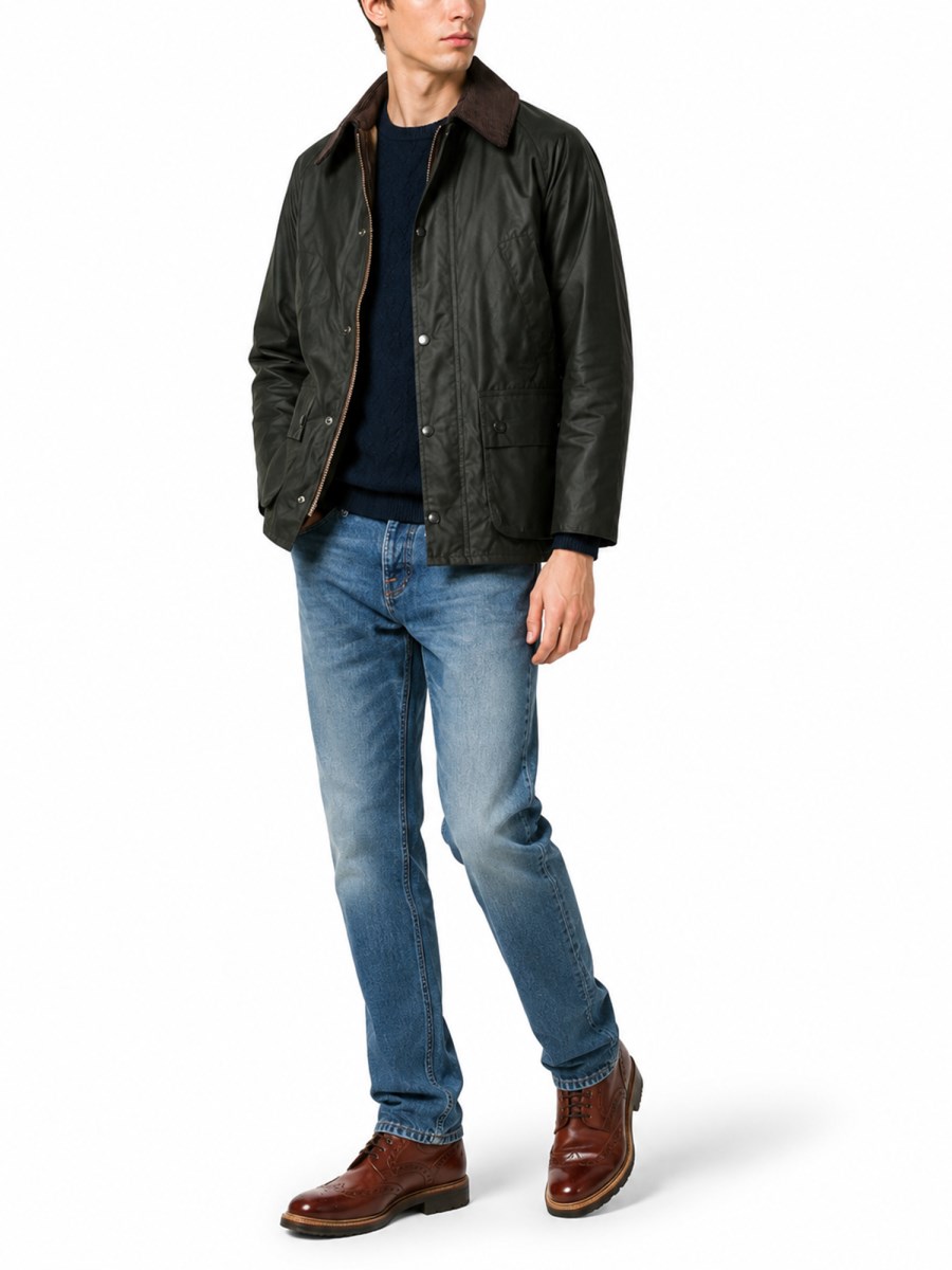 Giacca Bedale In Cotone Cerato