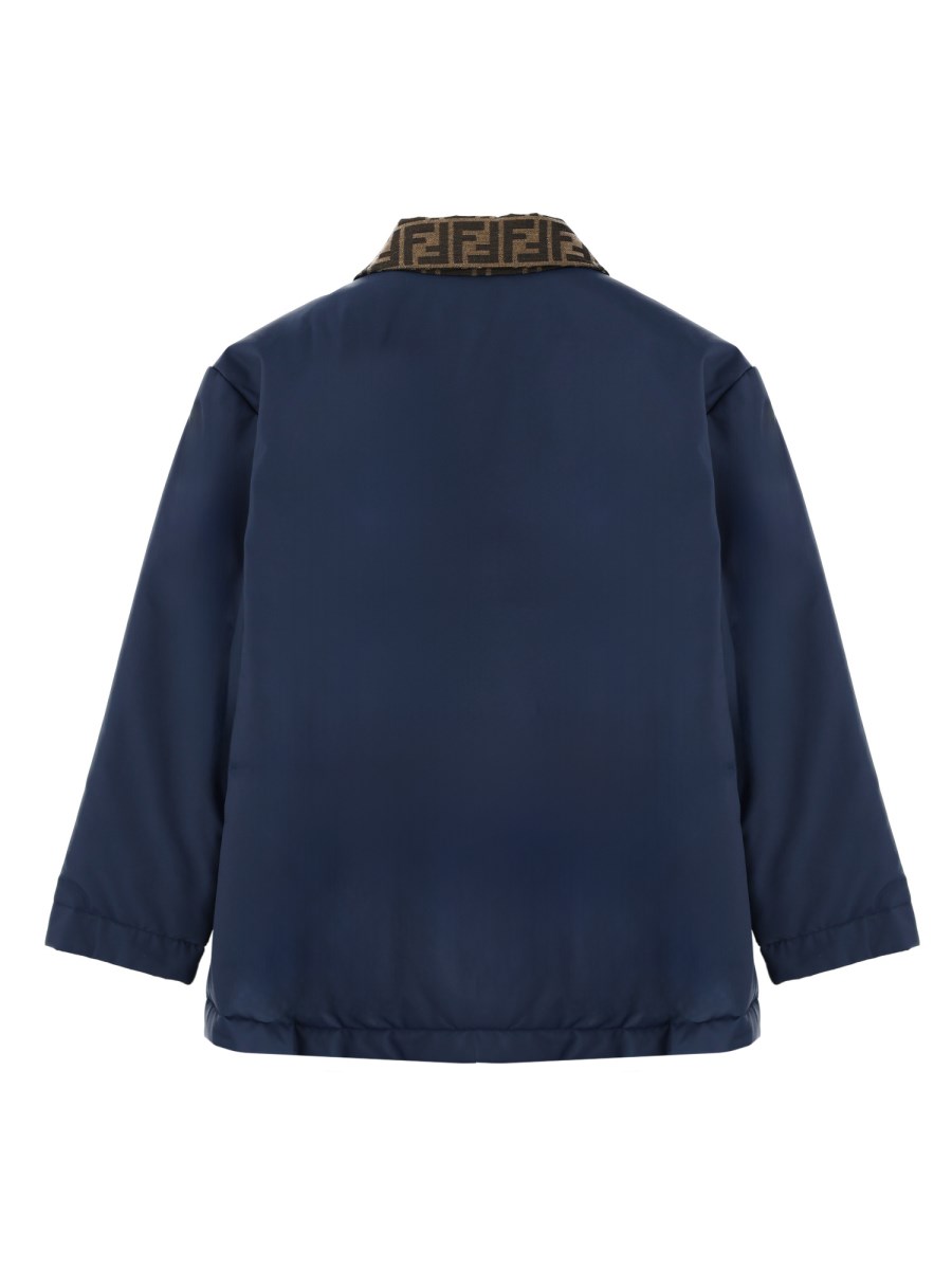 Giacca tech In gabardine con colletto logato