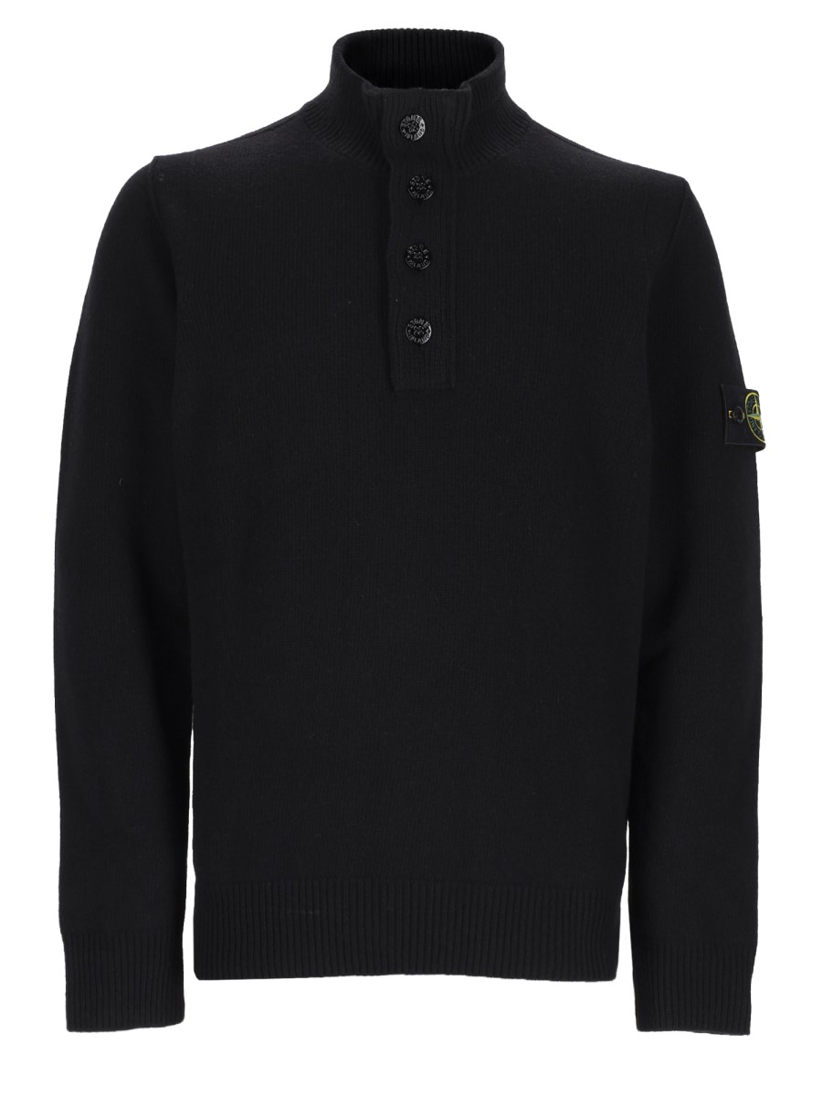 Maglia Con Bottoni E Patch Logo