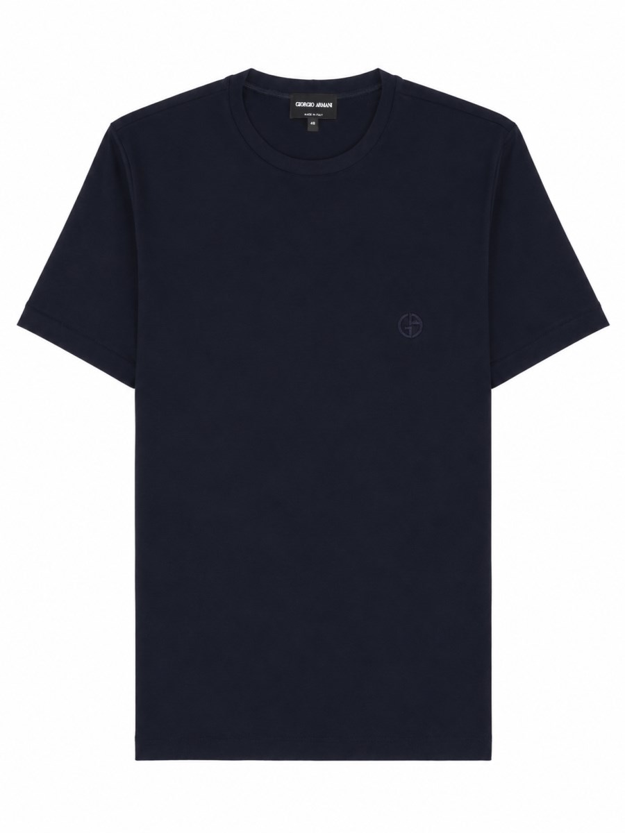 T-SHIRT GIROCOLLO IN JERSEY DI VISCOSA