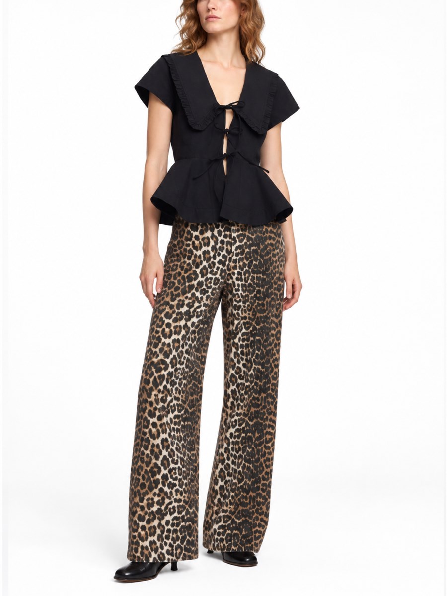 Blusa In Popeline Di Cotone