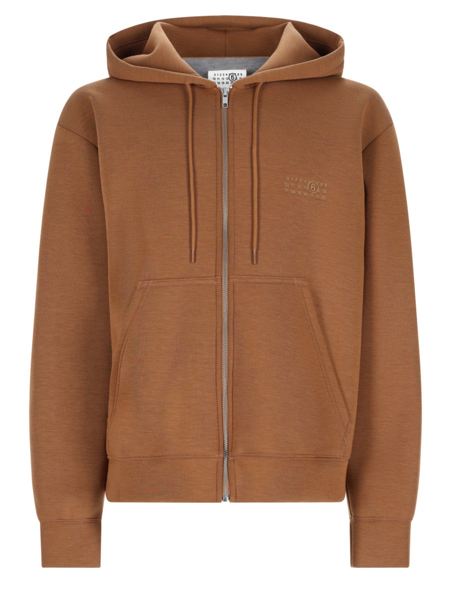 felpa con zip e cappuccio