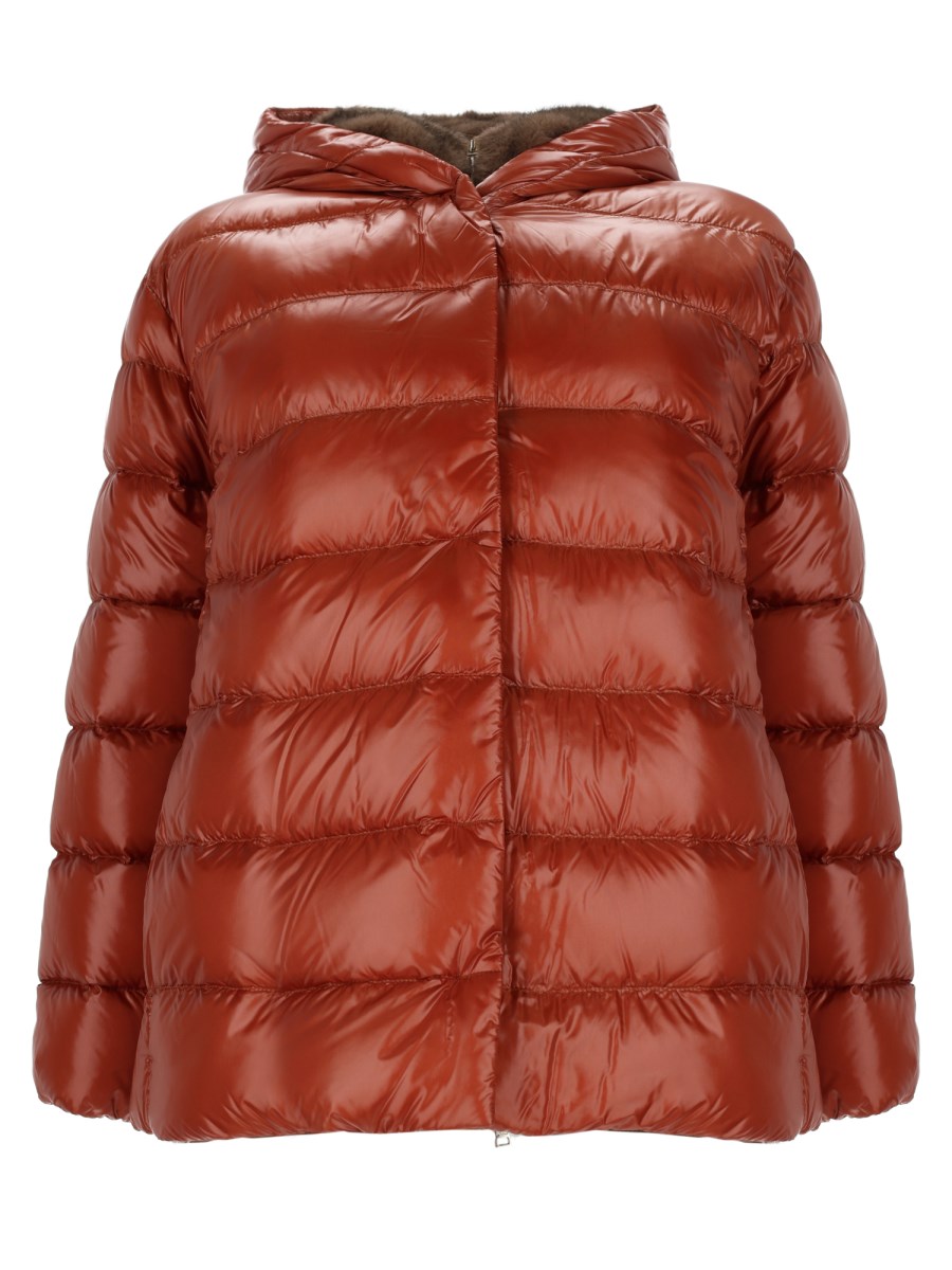 Giacca in nylon ultralight e melange effetto visone