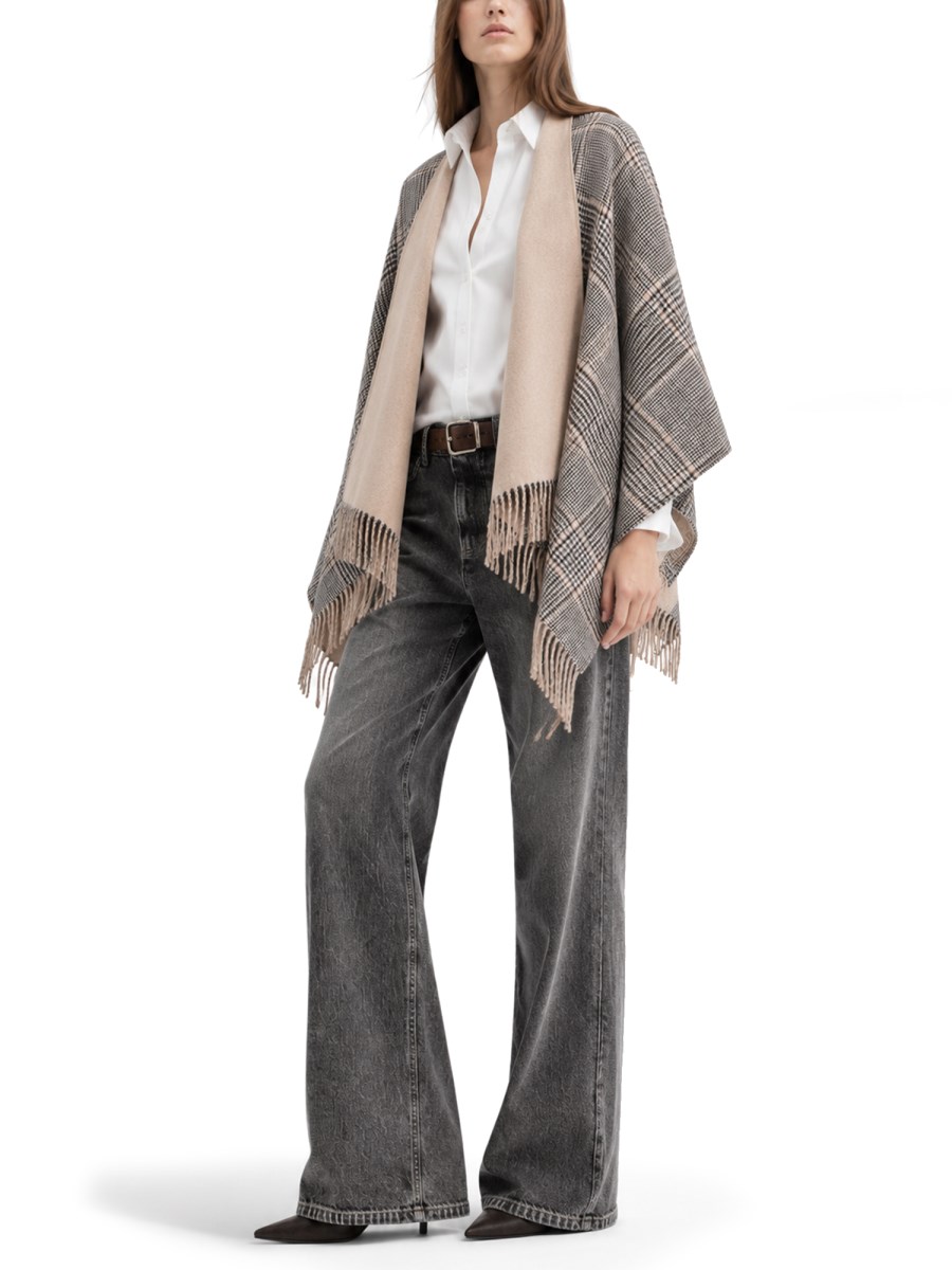 Pantalone Contemporary Loose In Denim Authentic Con Monile