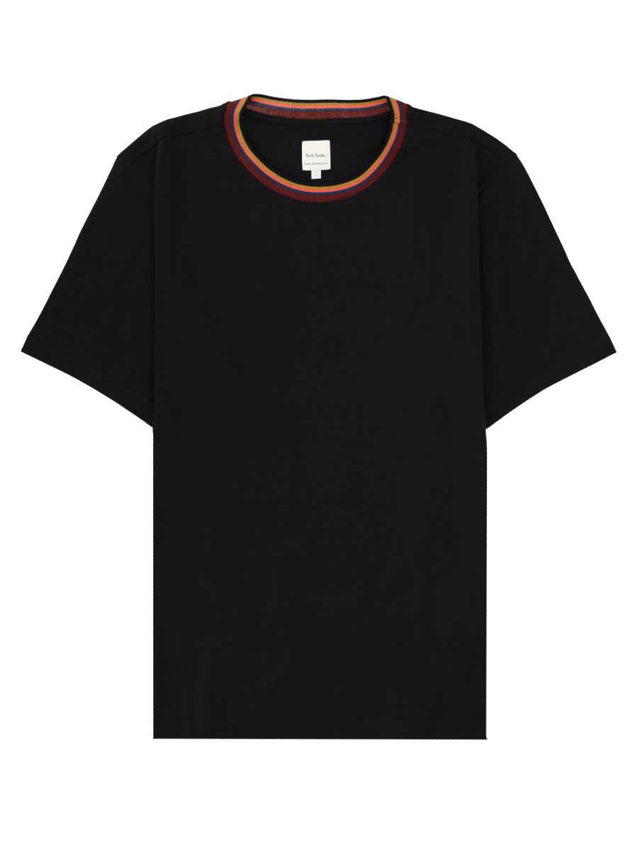 T-SHIRT CON COLLO STRIPES