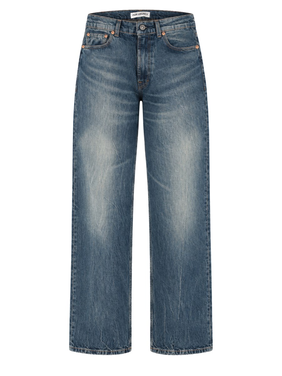 Jeans Third Cut in Denim Di Cotone