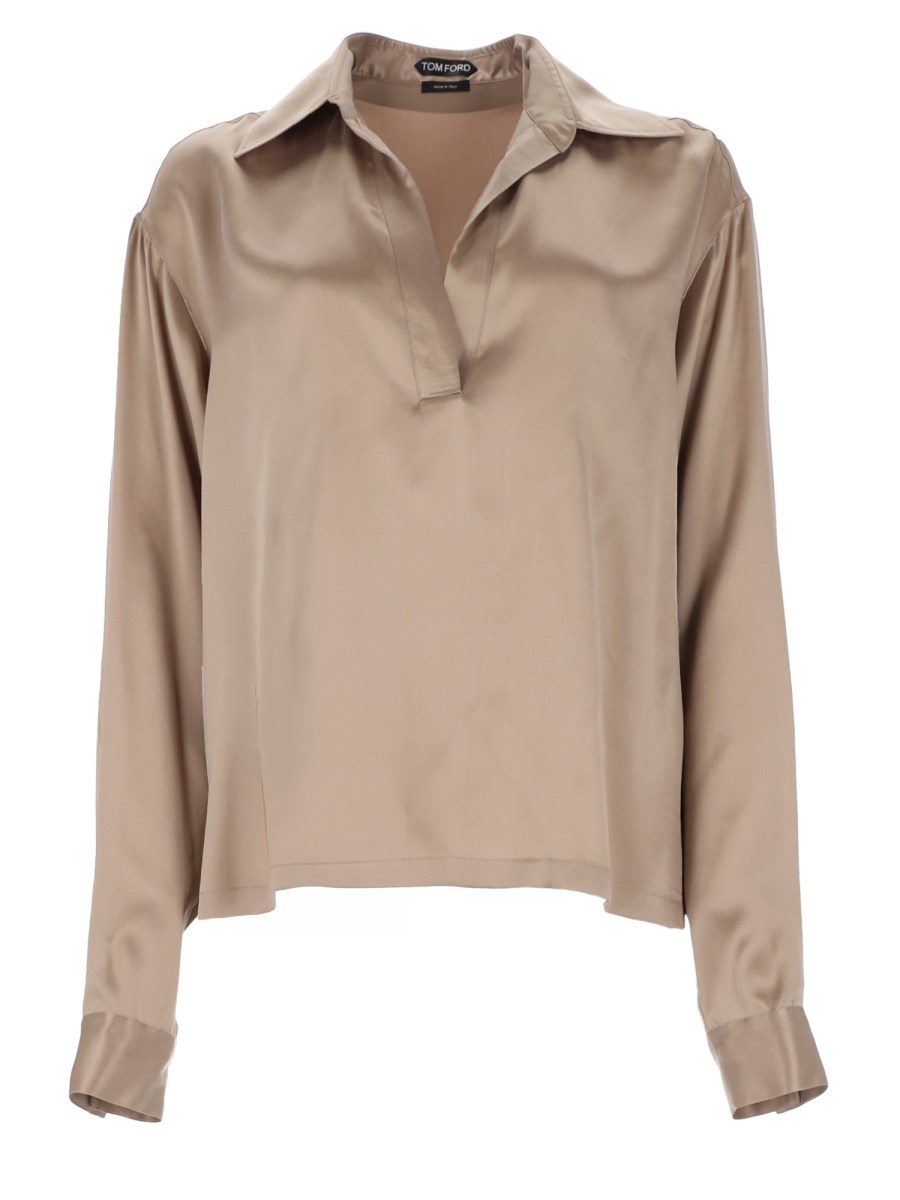 POLO IN SATIN DI SETA