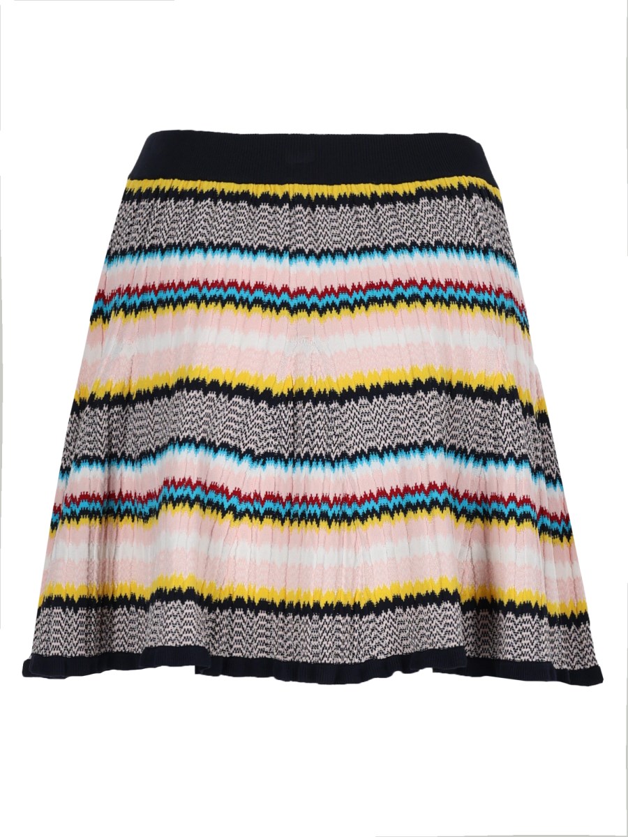 MINIGONNA IN MAGLIA CHEVRON