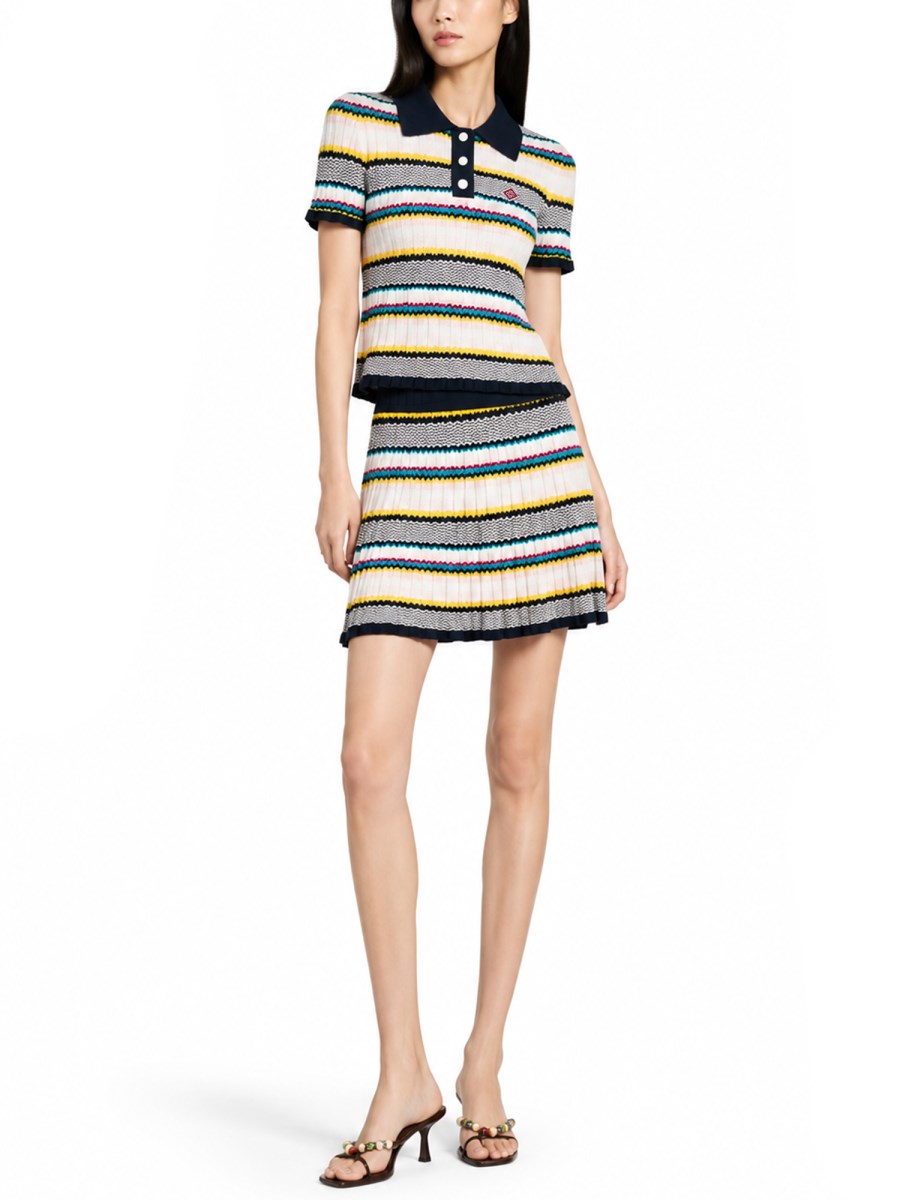 MINIGONNA IN MAGLIA CHEVRON