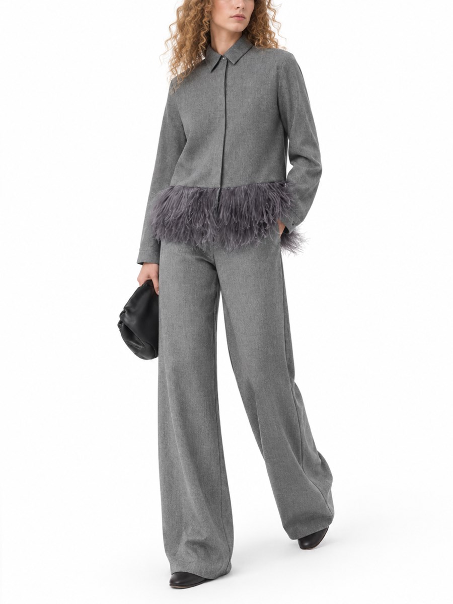 Pantalone Ampio In Lana