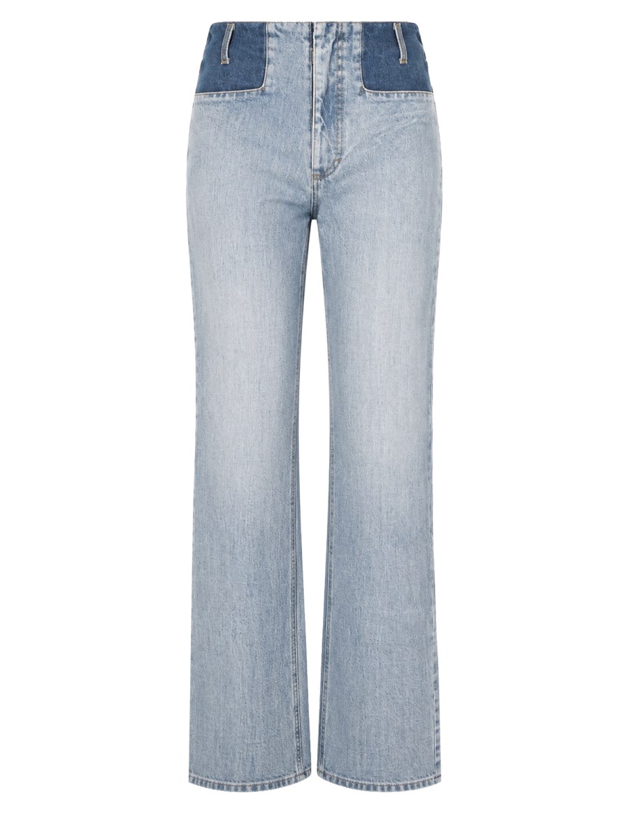 jeans con dettagli a contrasto