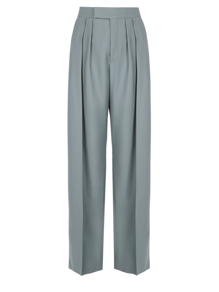 PANTALONE A SIGARETTA SARTORIALE IN GABARDINE DI LANA