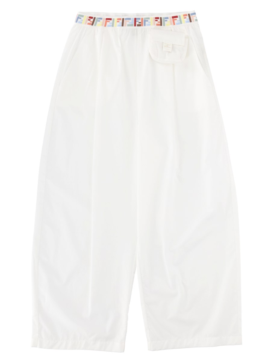 PANTALONE AMPIO CON CINTURA LOGATA FF MULTICOLOR