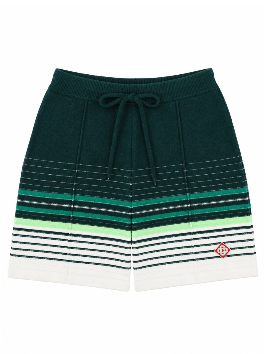 SHORTS A RIGHE BOUCLÉ 