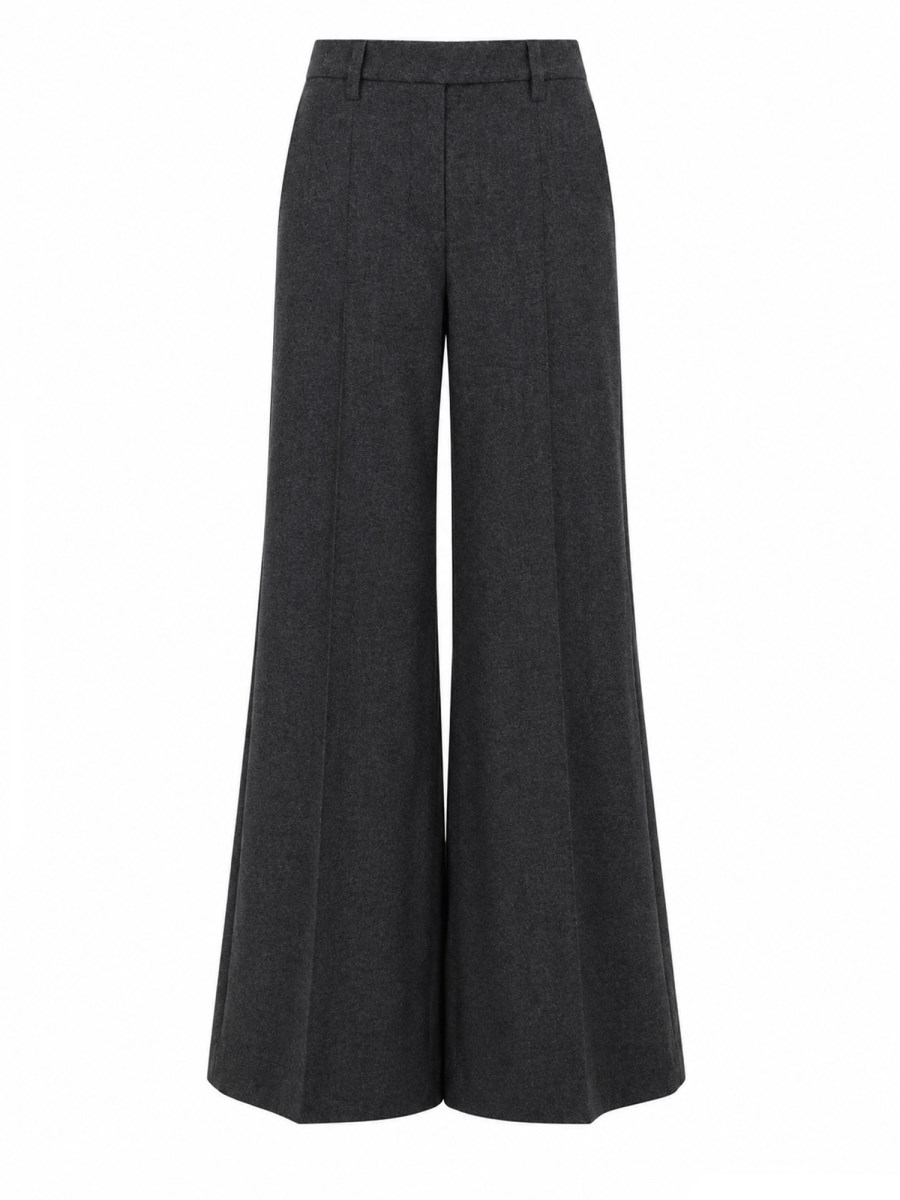 PANTALONE AMPIO IN LANA E CASHMERE