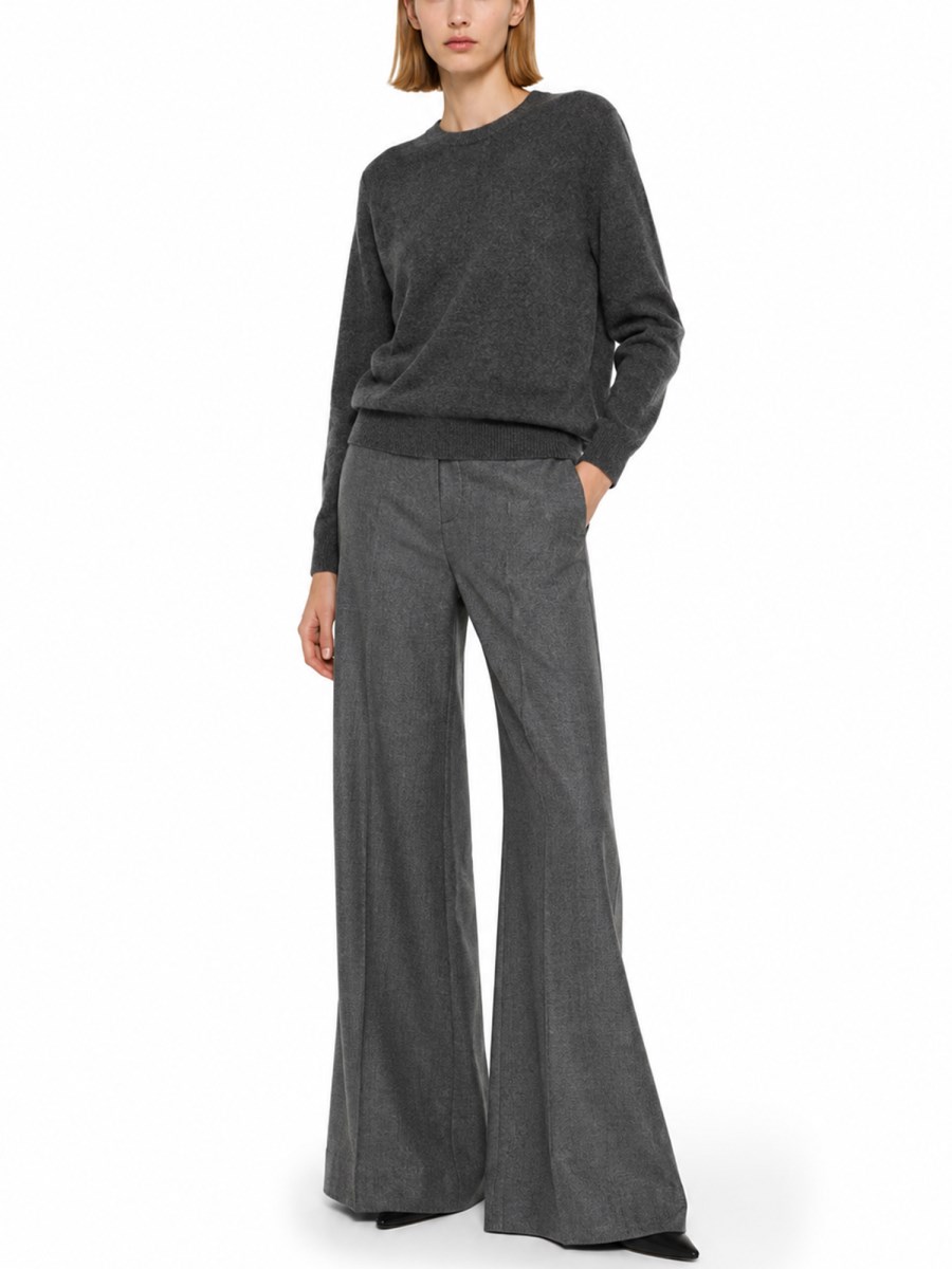 PANTALONE AMPIO IN LANA E CASHMERE