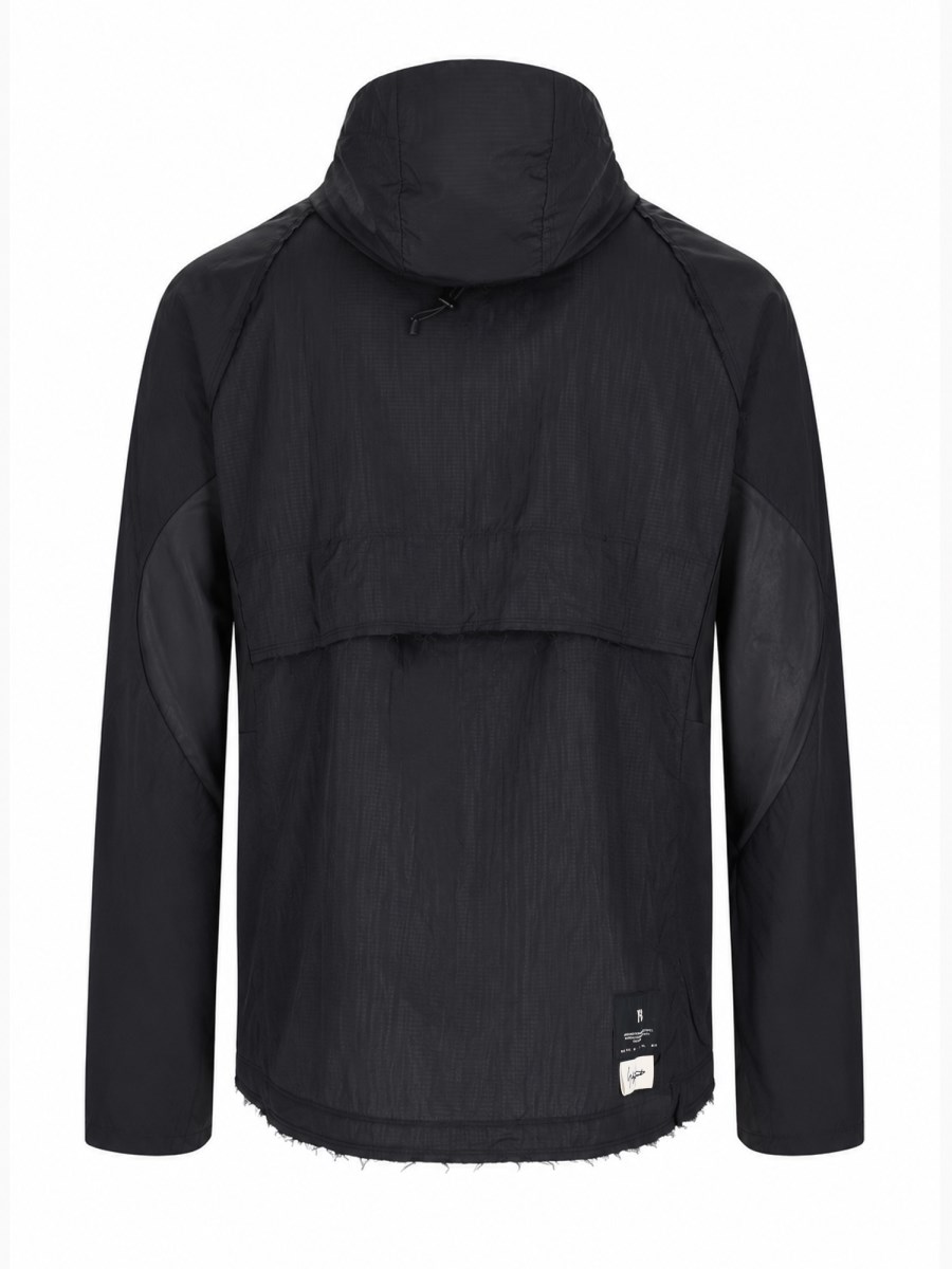 giacca running con cappuccio e zip