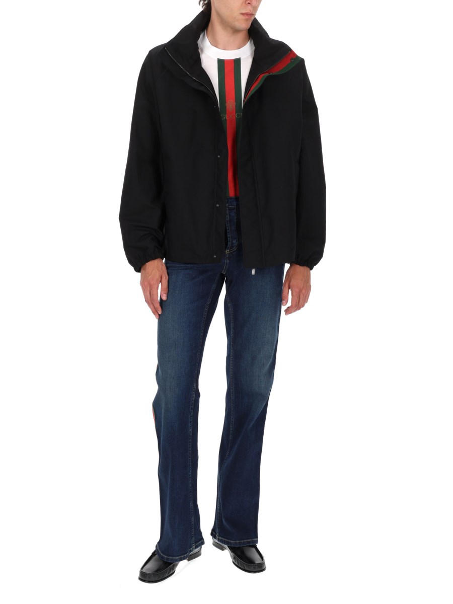 GIACCA COMPATTA IN TESSUTO DI COTONE CON ZIP