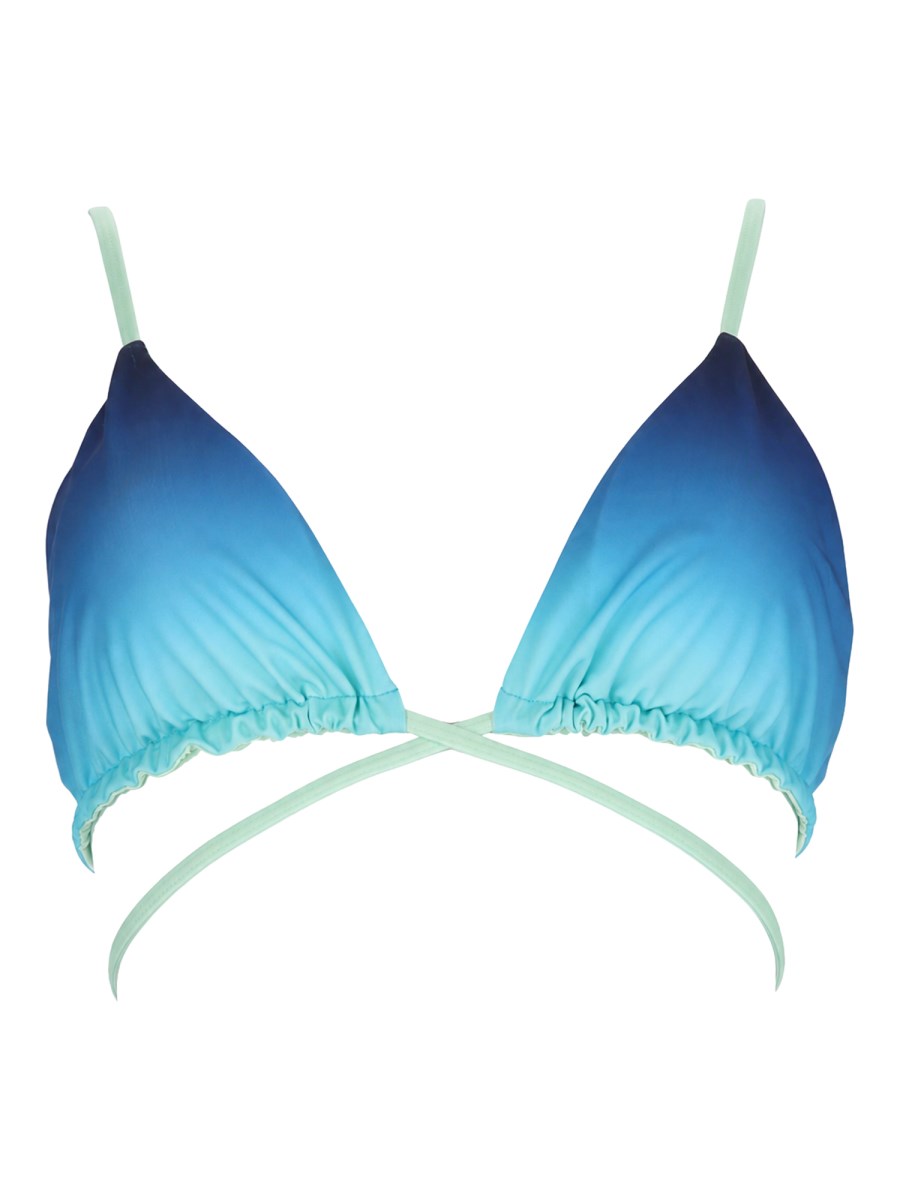 TOP BIKINI CON STAMPA GRADIENT E PERLINE