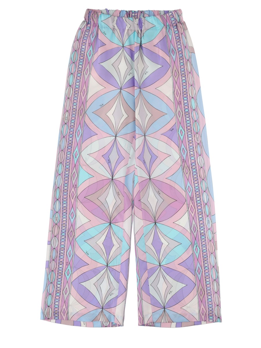 Pantalone ampio da bambina in fantasia